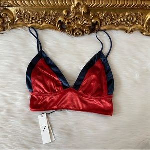 Fleur du Mal Velveteen Bra Top